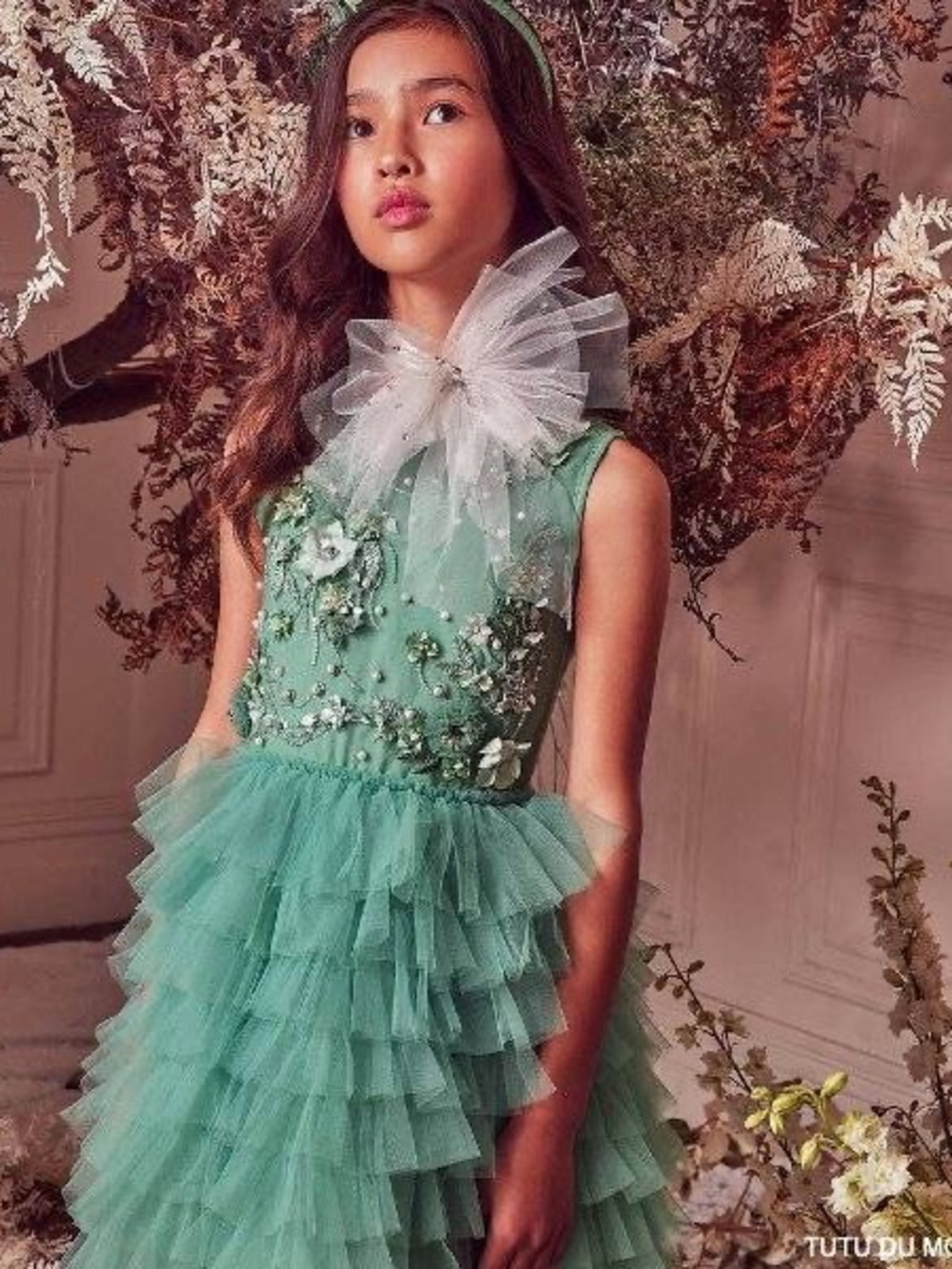 Tutu Du Monde Hand Beaded Tulle Party Dress, 8-9